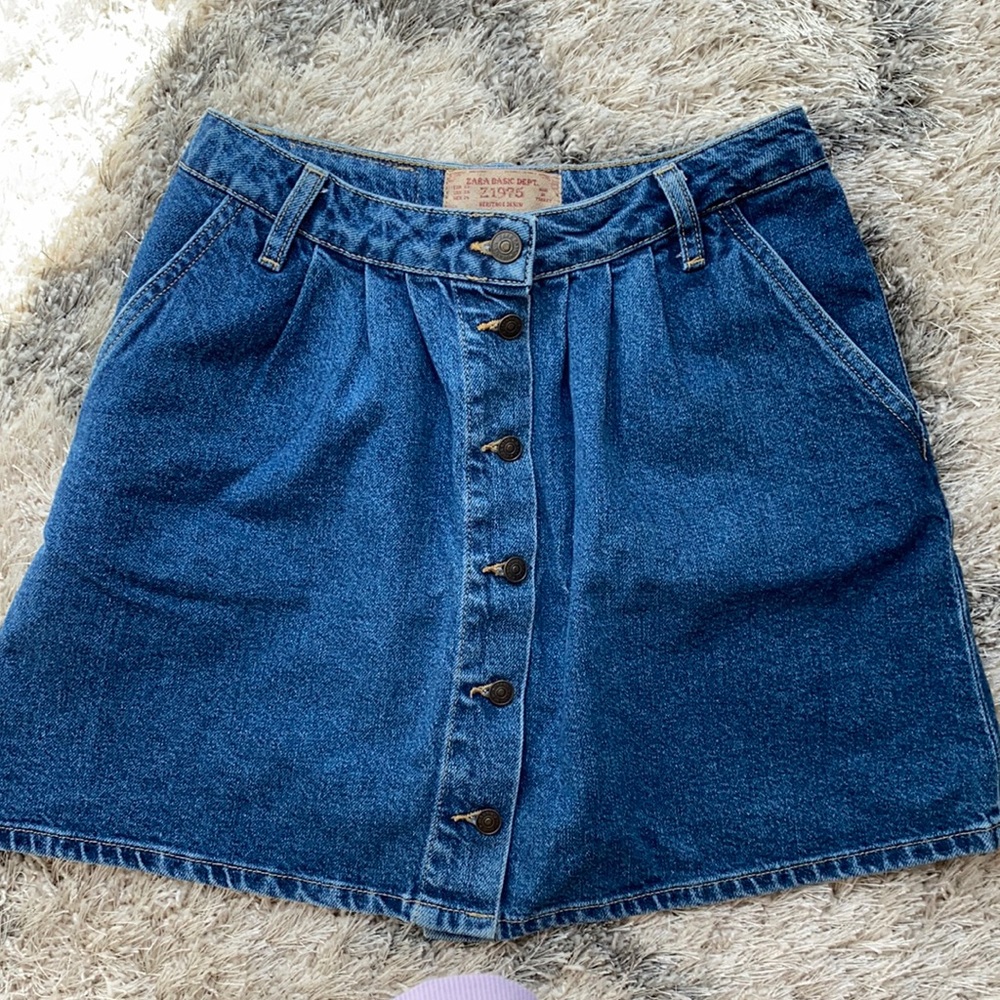 ZARA mini denim skirt